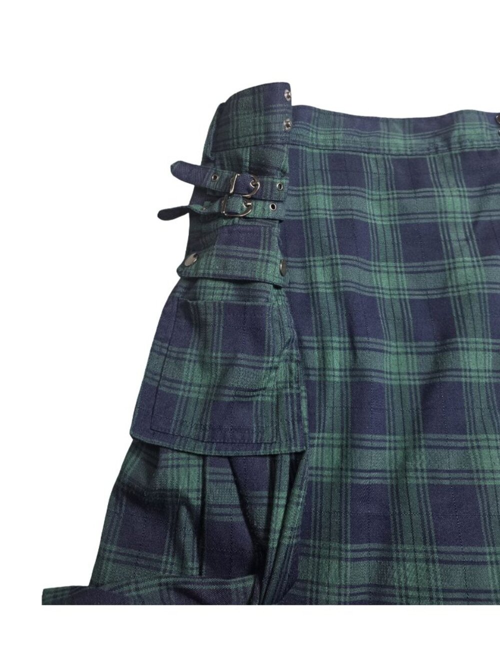 Men's - Scarlet Darkness Plaid Tartan Utility Kilt, Size Medium - Picture 3 of 8